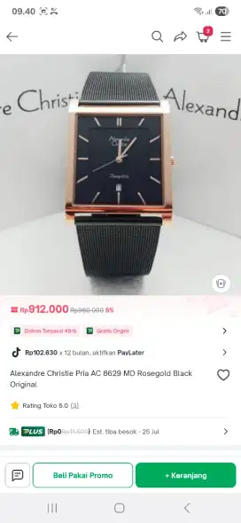 Dijual Jam Alexandre Christie AC8629 Pria