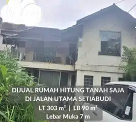 Dijual cepet rumah hitung tanah di main road Setiabudi Bandung