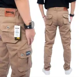 Celana cargo mocca