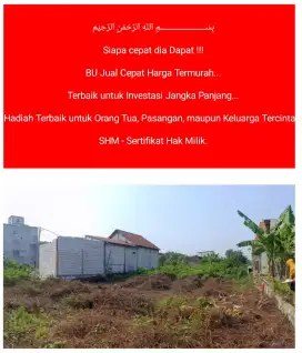 TANAH MURAH BERKAH SIAP BANGUN...