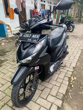New Honda BeAT DELUXE CBS ISS ESP ECO 2021 Black Hitam Doff Tertinggi