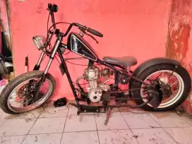 DIJUAL MOTOR HONDA GL100 CUSTOM CHOPPER BOBBER