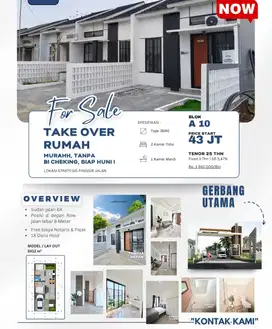 RUMAH TAKEOVER MURAH TANPA BI CHECKING