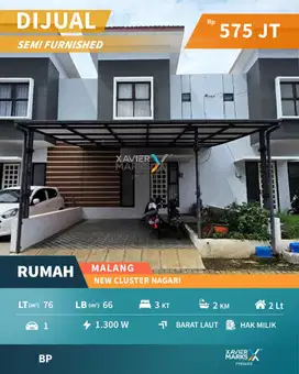 Dijual Rumah Siap Huni Semi Furnish di New Nagari Singosari Malang