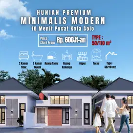 Rumah Cluster Asri Kartasura | 2 KT 2 KM | Carport 2 Mobil | Dekat Kam
