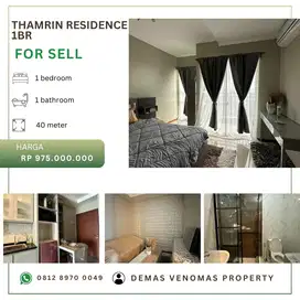 Dijual Apartement Thamrin Residence 1BR Full Furnished View Utara