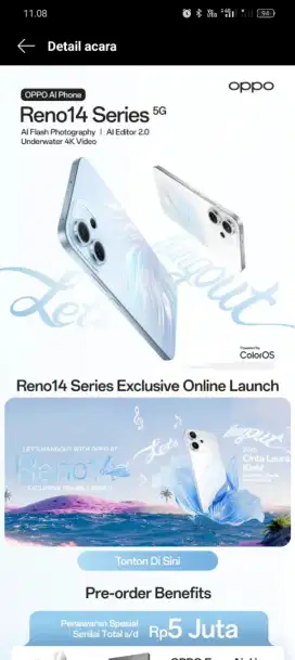 Pre order Oppo reno 14 series
