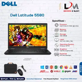 Dell Latitude 5580 Intel Core i5-7200U Ram 8GB SSD 512GB 15.6 Win 10