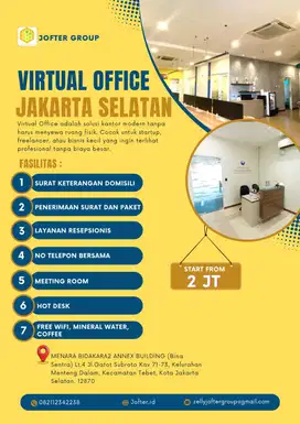 Virtual Office Di Jakarta Selatan Harga Terjangkau