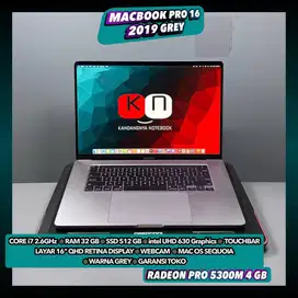 Macbook Pro 16 2019 Grey Core i7 2,6Ghz Radeon 5300M Ram32GB Ssd512GB