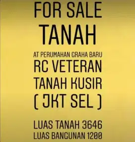Rumah Mewah jual Murah Hitung Tanah GRAHA BARU Jakarta Selatan