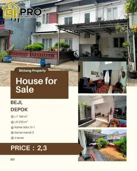 Rumah siap huni di komplek perumahan Beji Depok