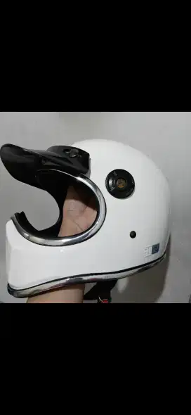 Helm Cakil KHC White Glossy