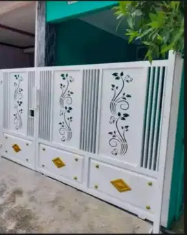 Pembuatan pagar pintu dorong