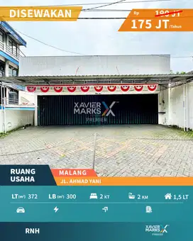 Disewakan Ruang Usaha Kawasan Bisnis Poros Jalan Ahmad Yani Malang