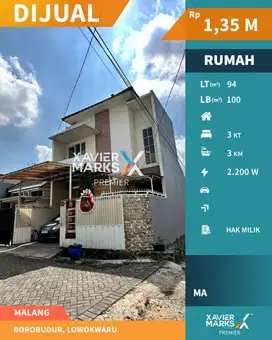 Dijual Rumah Dekat Kampus Brawijaya di Borobudur Malang