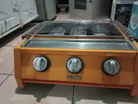 Kompor panggang Jagung Sosis Ayam 3 Tungku Gas MERK NIKO