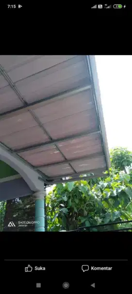 Kanopi dan pengatapan bajaringan