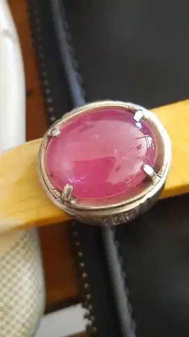 Cincin permata batu ruby star jumbo