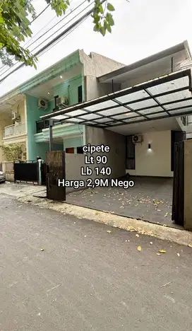 Jual Rumah di Cipete siap Huni Jakarta Selatan