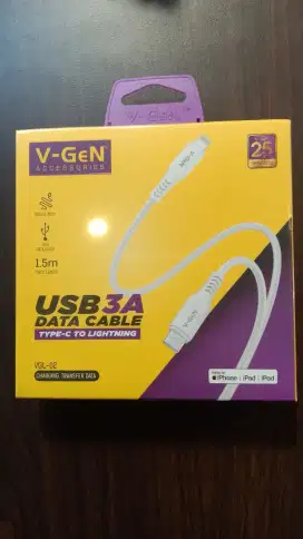 Kabel Data Type C to Lightning iPhone V-GeN VGL-02 MFI 3A 1,5 Meter