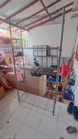 Rak Besi Krisbow-Ace Hardware 5 Tingkat - Silver