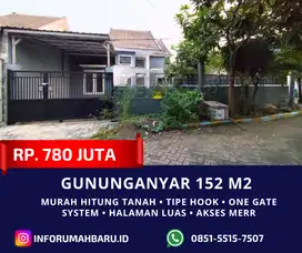 Gununganyar Luas 152 m2 ‼️Rumah Hook 5,1 Jutaan/m2 One Gate Akses MERR