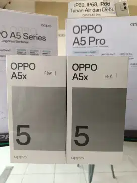 Oppo A5x 6+6/128GB,6000mAh,Tahan banting, Baru SEGEL ORI Garansi resmi