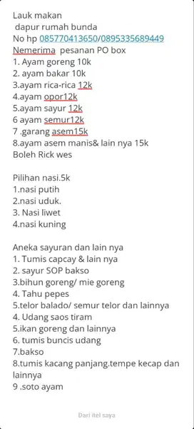 Cetering nasi BOK