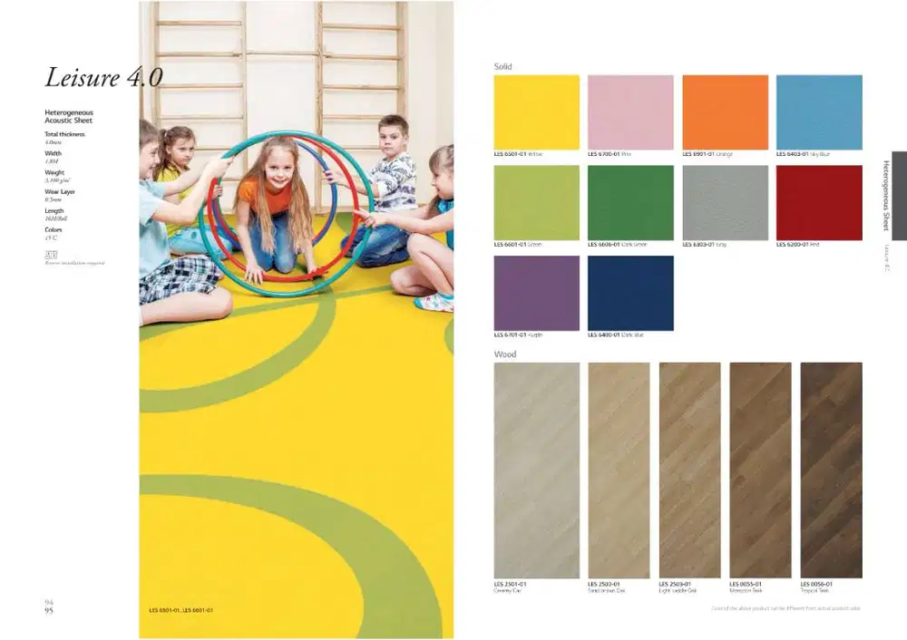 Lantai Karpet Vinyl LG Leisure / Vinyl Flooring Roll PVC Plain