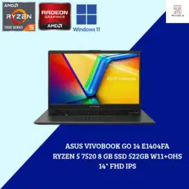 ASUS VIVOBOOK GO 14 E1404FA RYZEN RADEON GRAPHICS 8GB LPDDR5 SSD 512GB