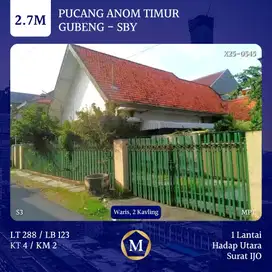 DIJUAL RUMAH PUCANG ANOM TIMUR GUBENG SURABAYA