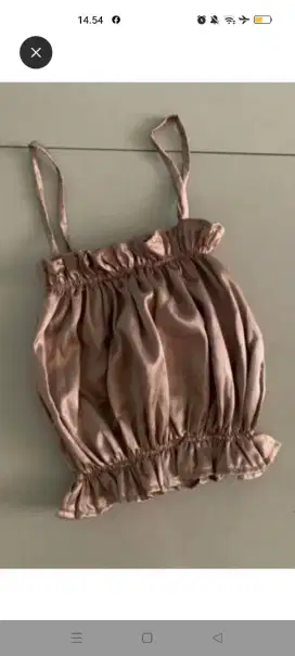 Tanktop crop satin