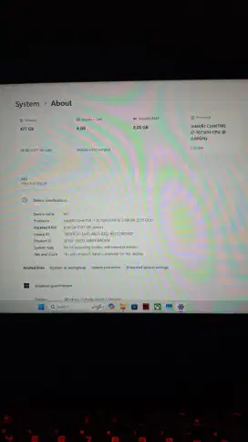 Laptop MSI i7 gen 10