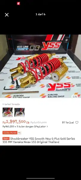 Jual shock ori yss gold series