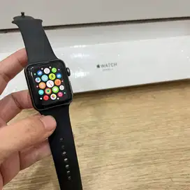 Apple Watch Series 3 38mn resmi Fullset Space Gray