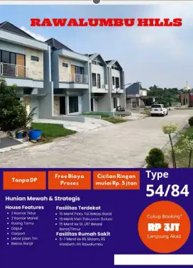 Rumah Baru Strategis Di Rawalumbu Hills, Tidak Banjir