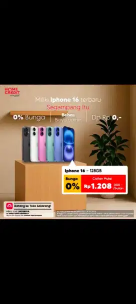 PROMO CICILAN IPHONE BUNGA 0% FREE 2X ANGSURAN