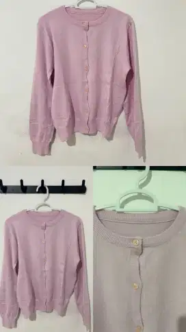 Cardigan pink wanita