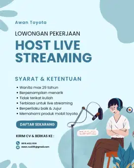 Lowongan kerja host live tiktok
