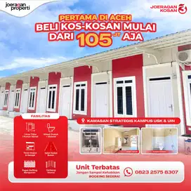 Dijual Kos Putra Mulai 1 unit Untuk Investasi Area Pintu Tol Kajhu