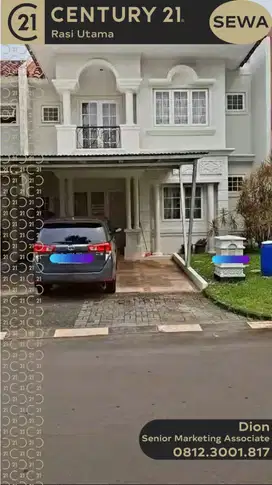 DISEWAKAN RUMAH 2 LANTAI DI KOTA WISATA CIBUBUR