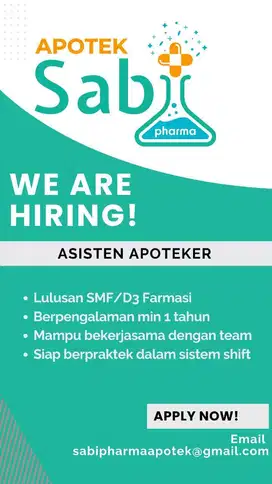 Dibutuhkan Tenaga Teknis Kefarmasian