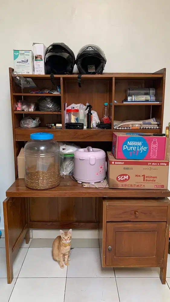 Meja jati (dijual cepat) bisa nego
