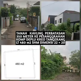 TANAH KAVLING KOMPLEK DEPLU KREO TANGERANG 350 METER KE PESANGGRAHAN