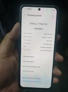 Samsung galaxy Z flip 3 5G 8/256 lengkap