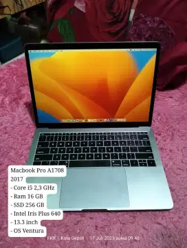 Macbook Pro A1708 2017