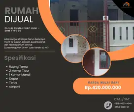 DIJUAL RUMAH SIAP HUNI – SHM TYPE 36