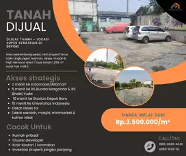 DIJUAL TANAH – LOKASI SUPER STRATEGIS DI DEPOK!