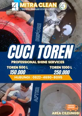 Jasa Cuci Toren Ukuran 500L & 1000L